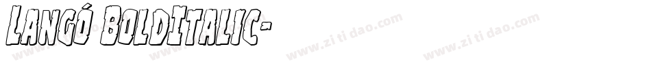 Langó BoldItalic字体转换
